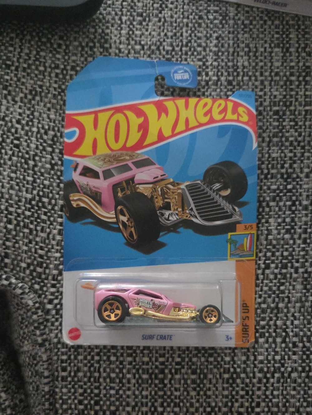 Surf Crate Pink & Gold Die-Cast Toy Car